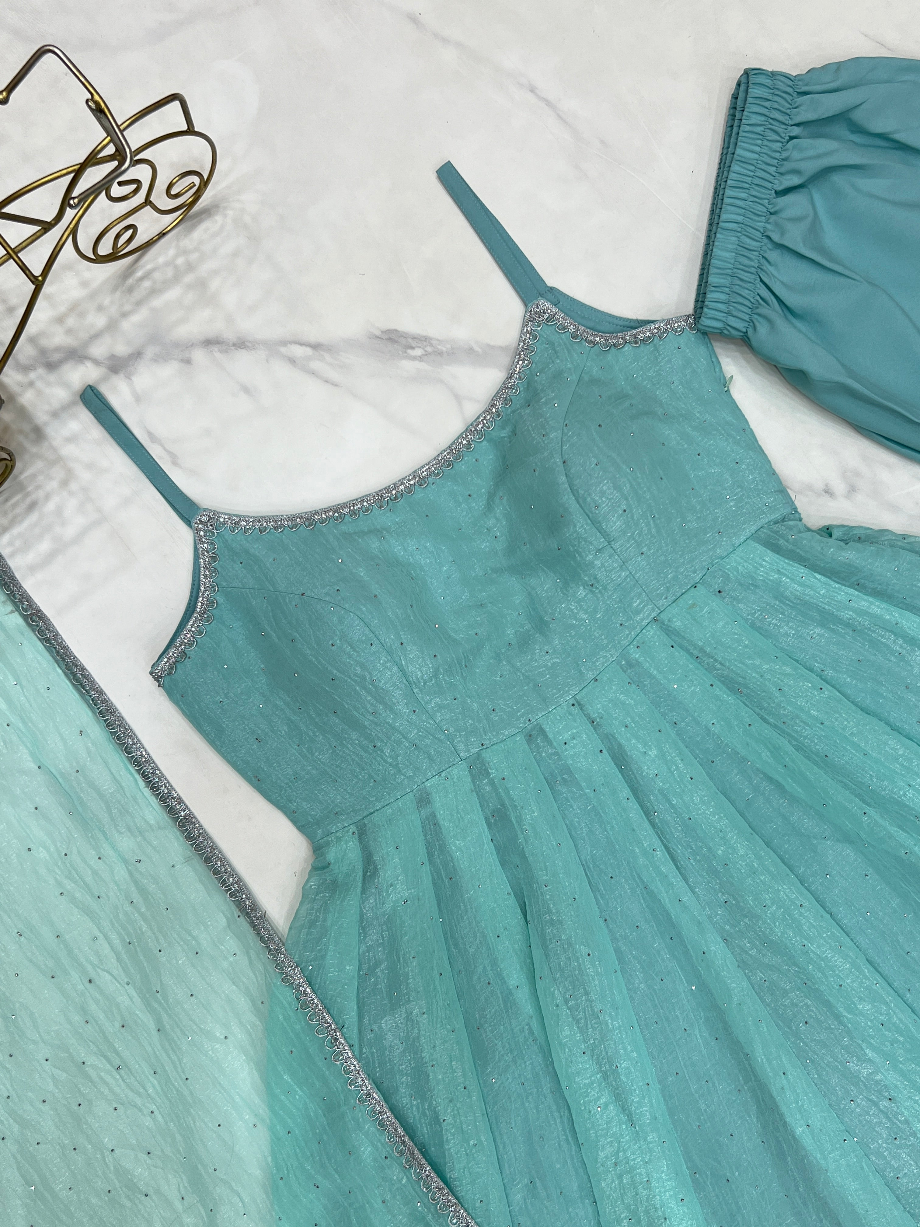 Rama Color Silk Designer Trendy Beautiful Gown