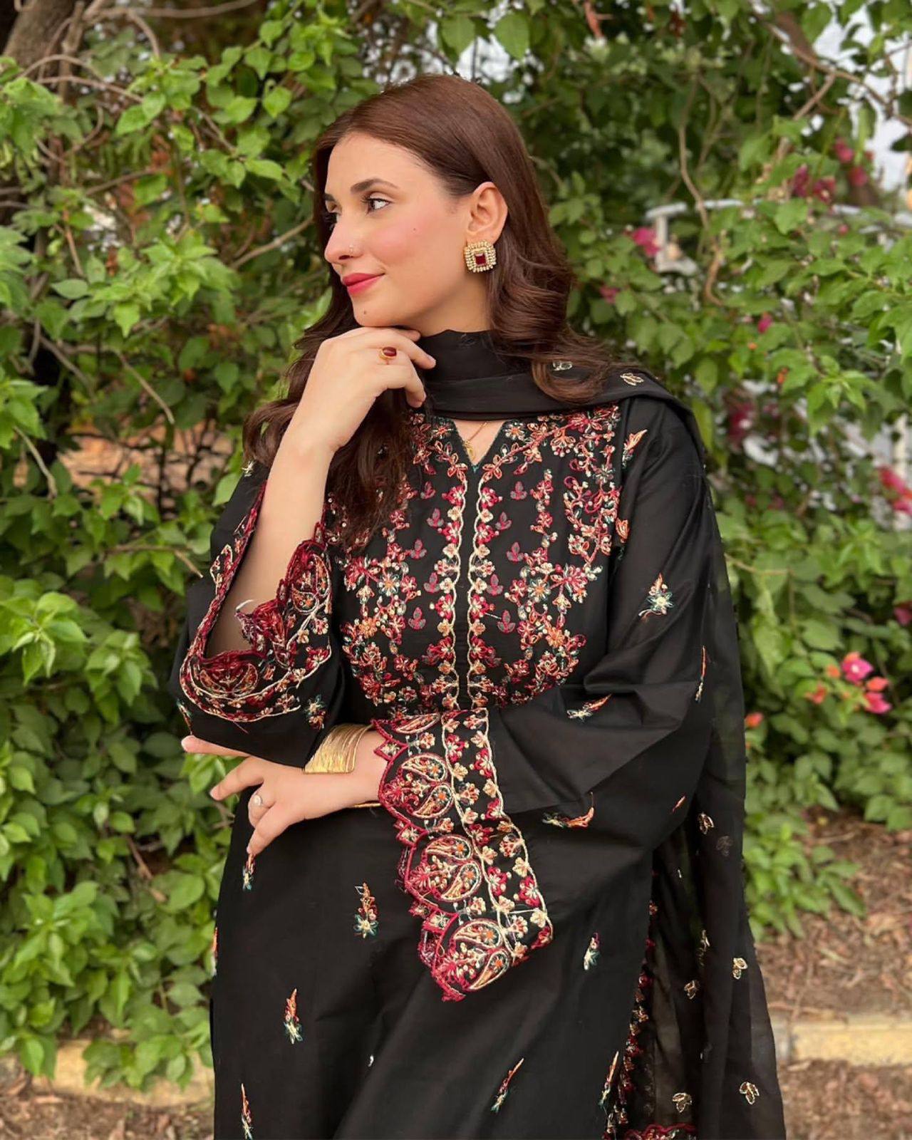 Black Color Sequence Embroidery Work Designer Party Wear Salwar Suit