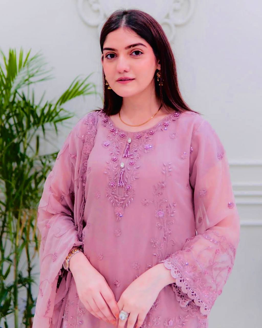 Light Pink Color Sequence Embroidery Work Designer Party Wear Salwar Suit