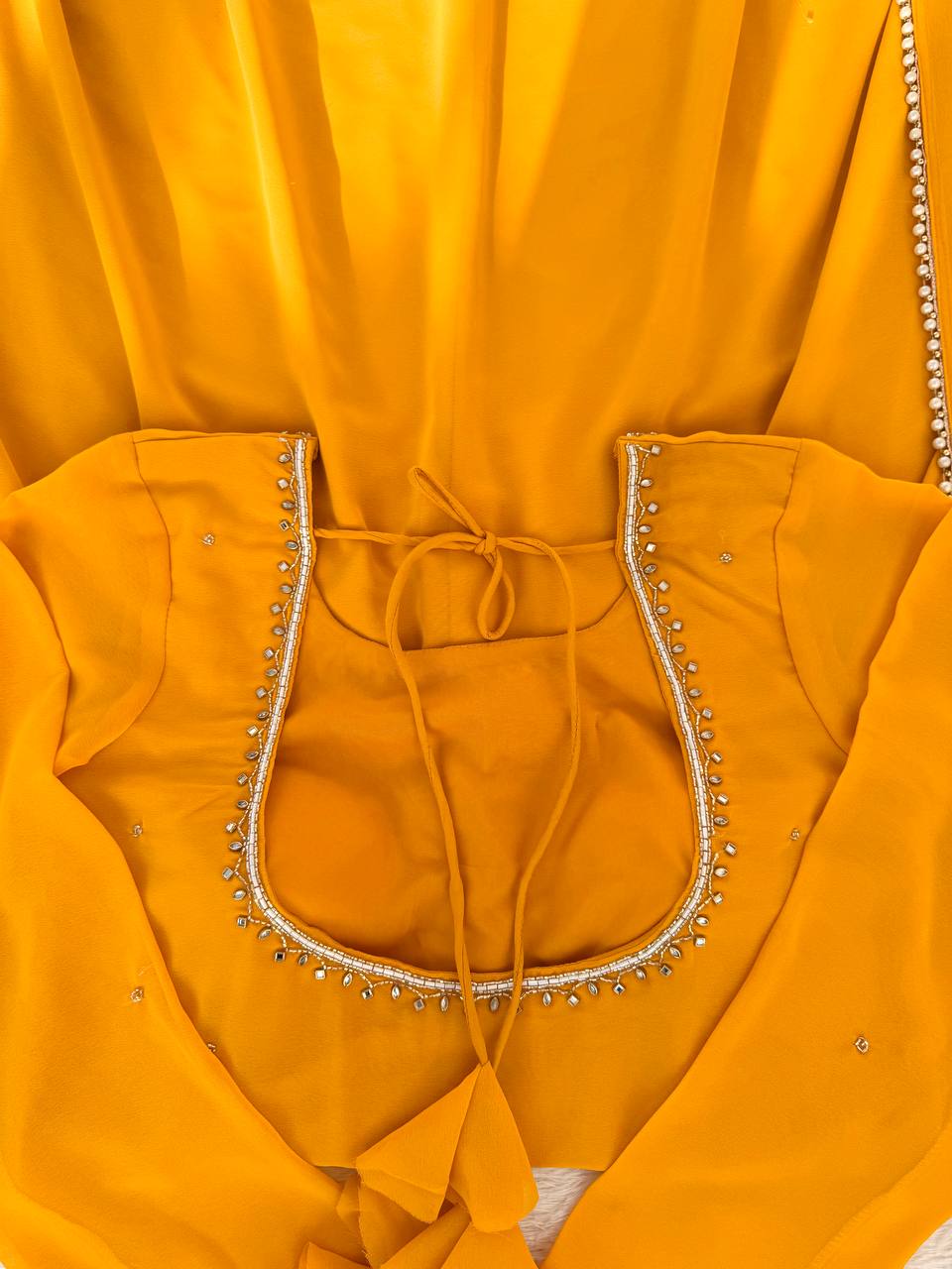 Yellow Color Designer Georgette Exclusive Anarkali Gown