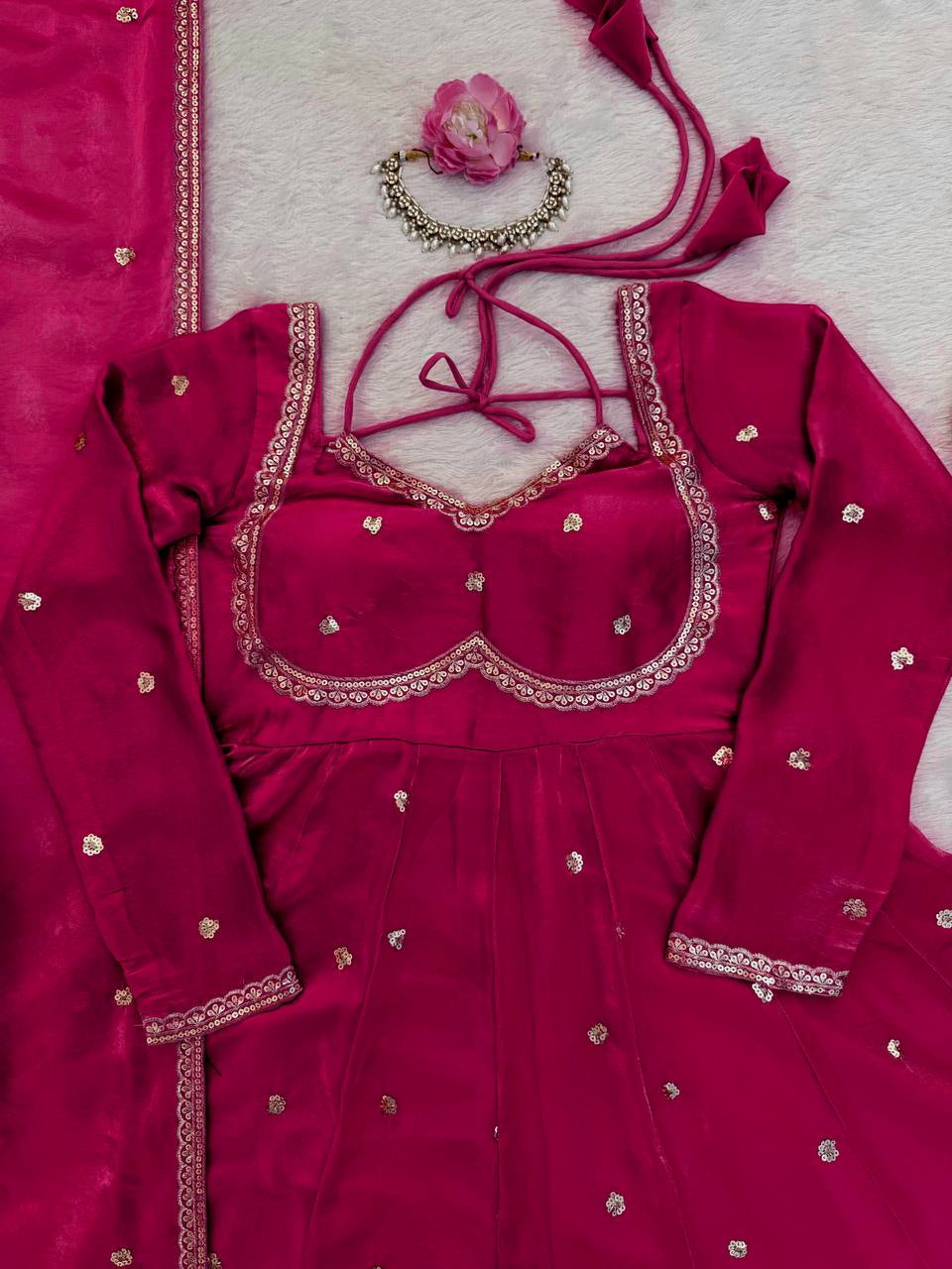 Pink Color Designer Trendy Party Wear Exclusive Gown